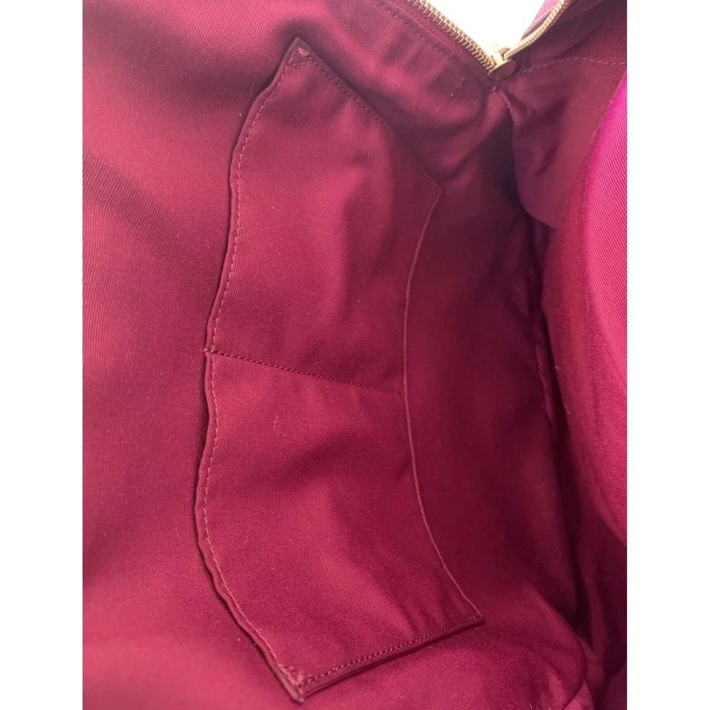 Flawed Gem! Coach Court Backpack Magenta Pebbled Leather Lg Academia Classic